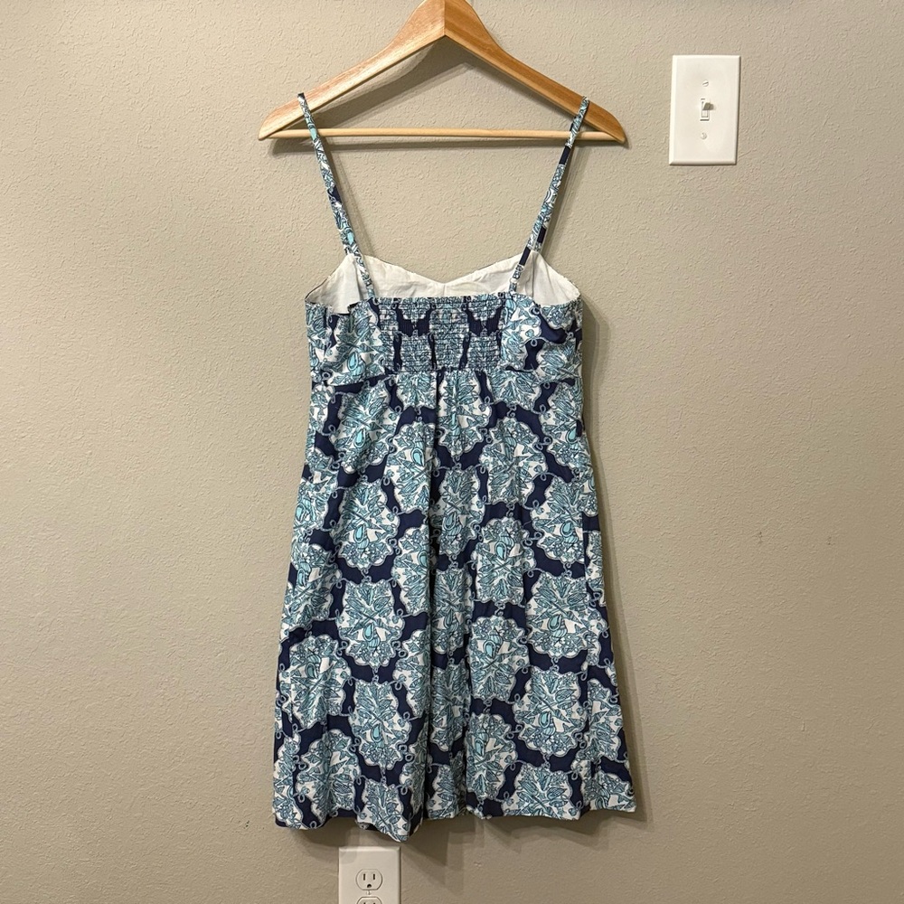 Lilly Pulitzer Rilee Hey Sailor Printed Lace Up Dress Blue Mermaid Nautical 10 - Picture 5 of 15